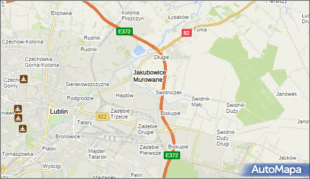 mapa Świdniczek, Świdniczek na mapie Targeo