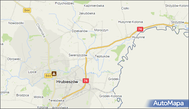 mapa Teptiuków, Teptiuków na mapie Targeo