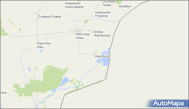 mapa Wierzbica gmina Lubycza Królewska, Wierzbica gmina Lubycza Królewska na mapie Targeo