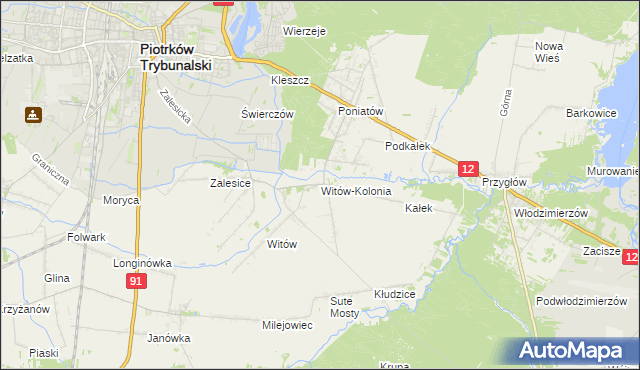 mapa Witów-Kolonia, Witów-Kolonia na mapie Targeo