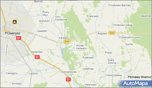 mapa Wyrąb Karwacki, Wyrąb Karwacki na mapie Targeo