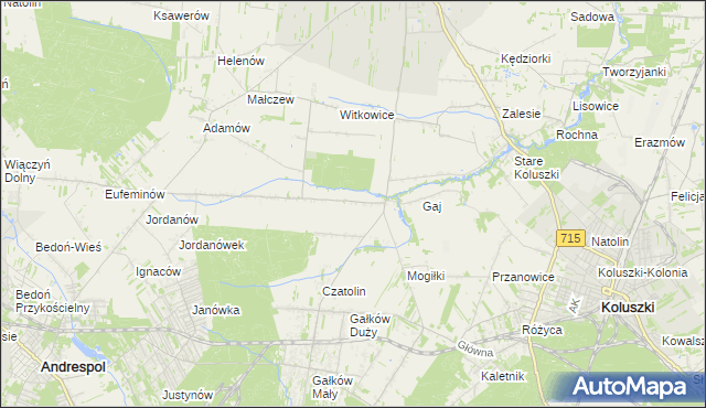 mapa Gałkówek-Parcela, Gałkówek-Parcela na mapie Targeo