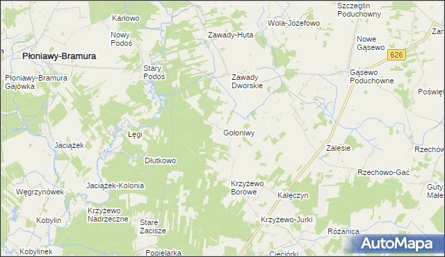 mapa Gołoniwy, Gołoniwy na mapie Targeo