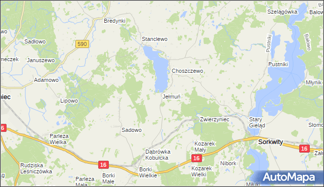 mapa Jełmuń, Jełmuń na mapie Targeo