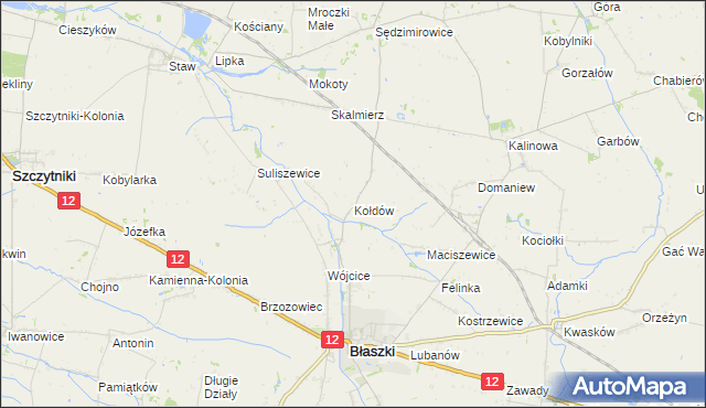 mapa Kołdów, Kołdów na mapie Targeo