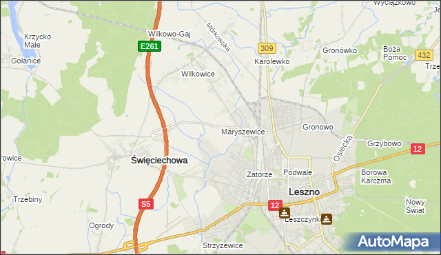 mapa Maryszewice, Maryszewice na mapie Targeo