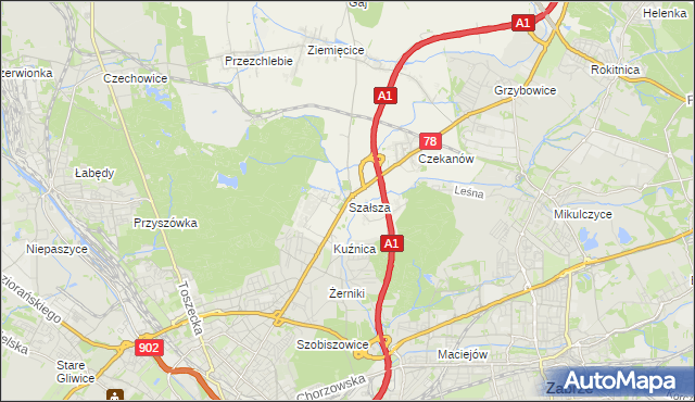 mapa Szałsza, Szałsza na mapie Targeo