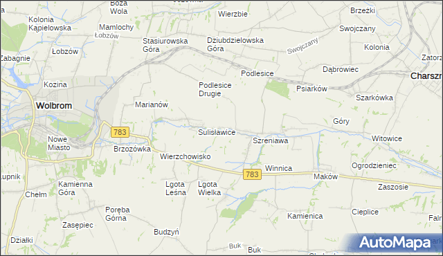 mapa Adamowice gmina Gołcza, Adamowice gmina Gołcza na mapie Targeo