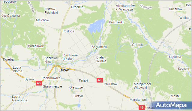 mapa Biała Wielka, Biała Wielka na mapie Targeo