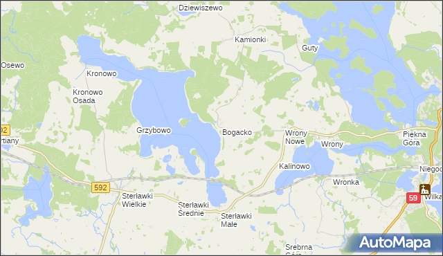 mapa Bogacko, Bogacko na mapie Targeo