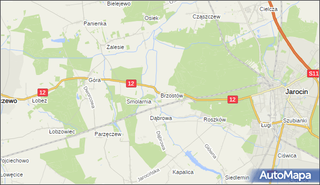 mapa Brzostów, Brzostów na mapie Targeo