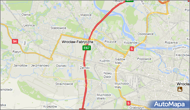 mapa Fabryczna, Fabryczna na mapie Targeo