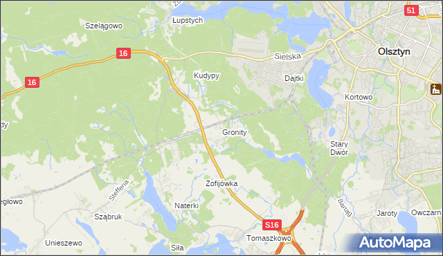 mapa Gronity, Gronity na mapie Targeo