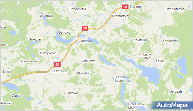 mapa Janowo gmina Lipnica, Janowo gmina Lipnica na mapie Targeo