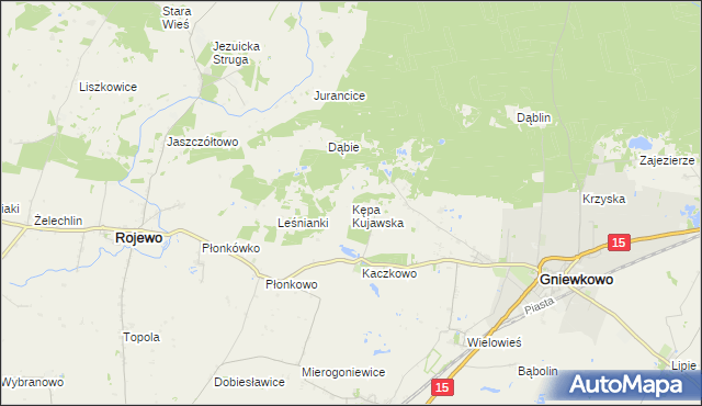 mapa Kępa Kujawska, Kępa Kujawska na mapie Targeo