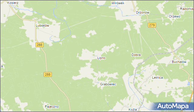 mapa Lipno gmina Świdnica, Lipno gmina Świdnica na mapie Targeo