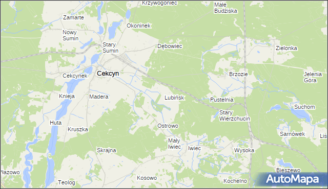 mapa Lubińsk, Lubińsk na mapie Targeo
