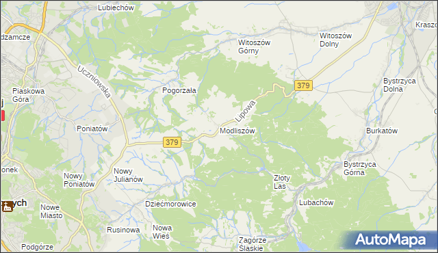 mapa Modliszów, Modliszów na mapie Targeo