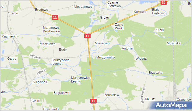 mapa Murzynówko, Murzynówko na mapie Targeo