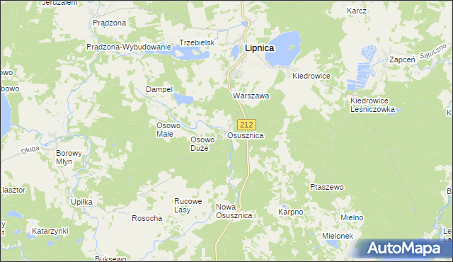 mapa Osusznica, Osusznica na mapie Targeo