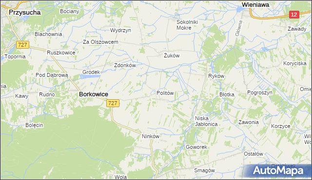 mapa Politów, Politów na mapie Targeo