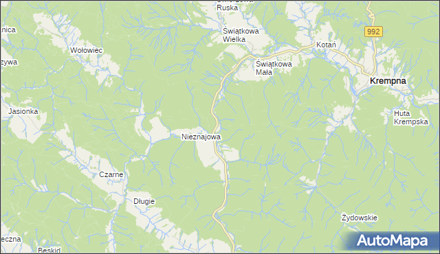 mapa Rozstajne, Rozstajne na mapie Targeo