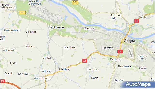 mapa Słone gmina Żukowice, Słone gmina Żukowice na mapie Targeo