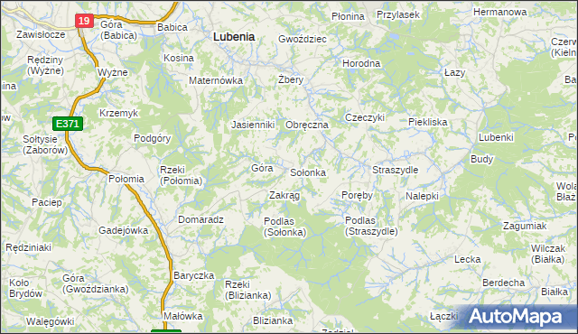 mapa Sołonka, Sołonka na mapie Targeo