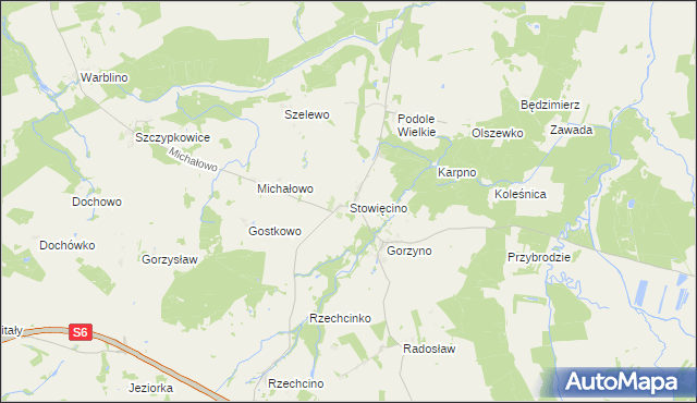 mapa Stowięcino, Stowięcino na mapie Targeo