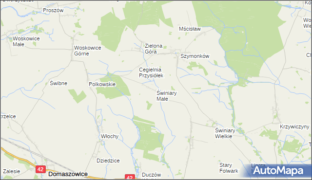 mapa Świniary Małe, Świniary Małe na mapie Targeo