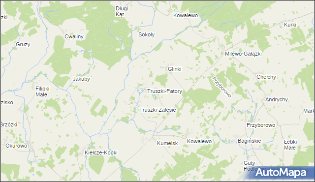 mapa Truszki-Kucze, Truszki-Kucze na mapie Targeo