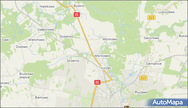 mapa Włynkówko, Włynkówko na mapie Targeo