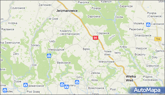 mapa Bębło, Bębło na mapie Targeo