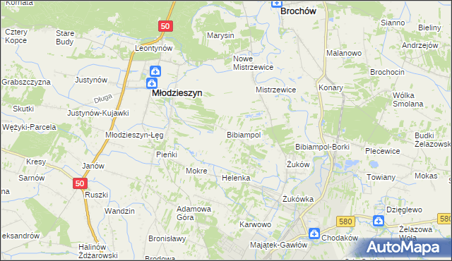 mapa Bibiampol, Bibiampol na mapie Targeo