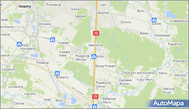 mapa Bilcza gmina Morawica, Bilcza gmina Morawica na mapie Targeo