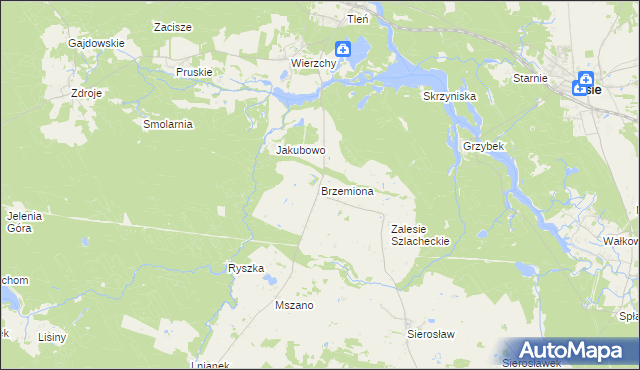 mapa Brzemiona, Brzemiona na mapie Targeo