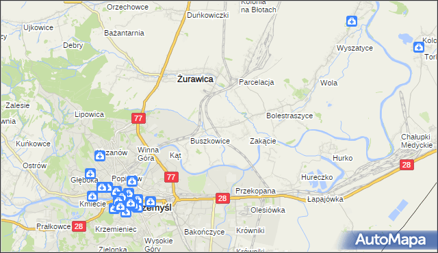 mapa Buszkowiczki, Buszkowiczki na mapie Targeo