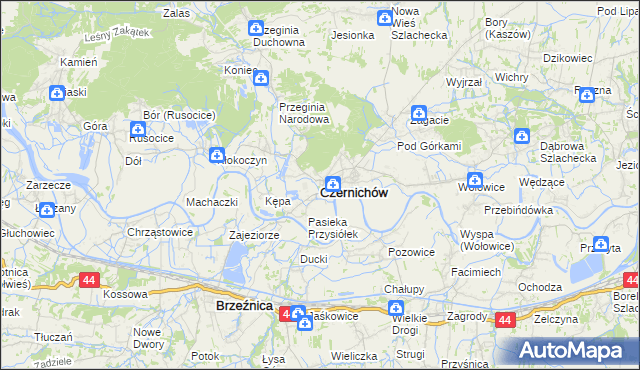 mapa Czernichów powiat krakowski, Czernichów powiat krakowski na mapie Targeo