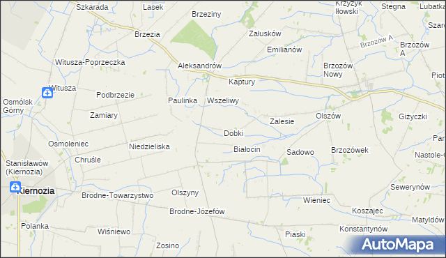 mapa Dobki gmina Iłów, Dobki gmina Iłów na mapie Targeo