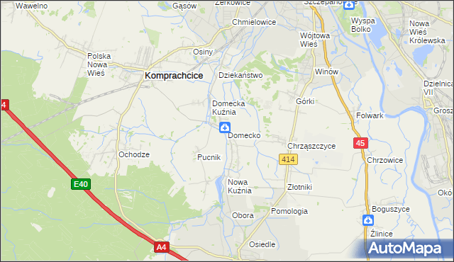 mapa Domecko, Domecko na mapie Targeo