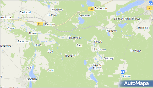 mapa Falk, Falk na mapie Targeo