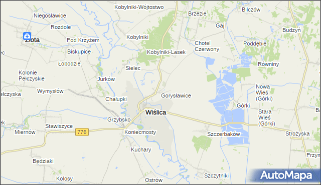 mapa Gorysławice, Gorysławice na mapie Targeo