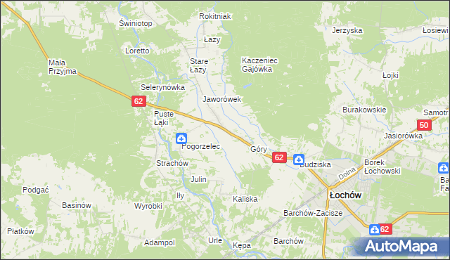 mapa Gwizdały, Gwizdały na mapie Targeo