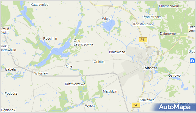 mapa Jadwigowo, Jadwigowo na mapie Targeo