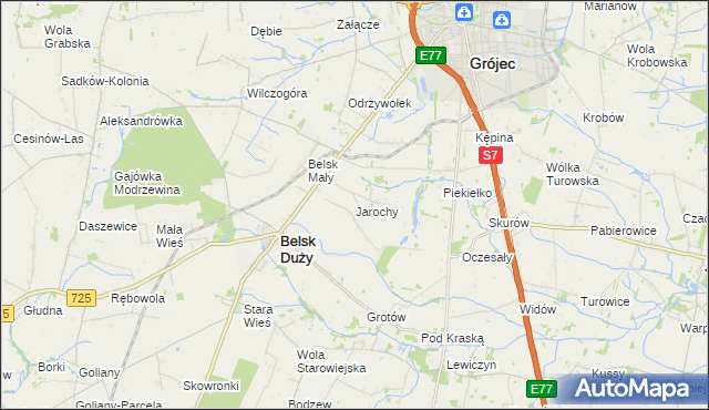 mapa Jarochy, Jarochy na mapie Targeo