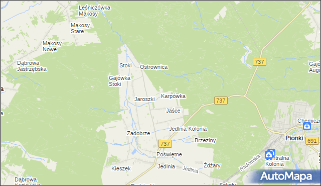 mapa Karpówka, Karpówka na mapie Targeo