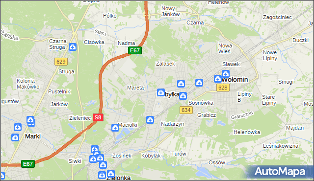 mapa Kobyłka, Kobyłka na mapie Targeo