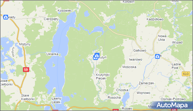 mapa Krutyń, Krutyń na mapie Targeo