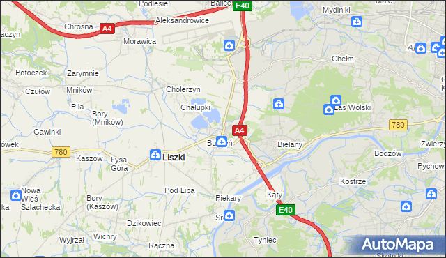 mapa Kryspinów, Kryspinów na mapie Targeo