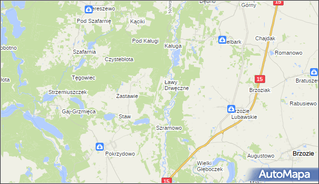 mapa Ławy Drwęczne, Ławy Drwęczne na mapie Targeo